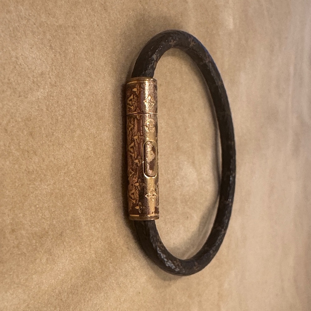 Louis Vuitton Gold and Brown Bracelet